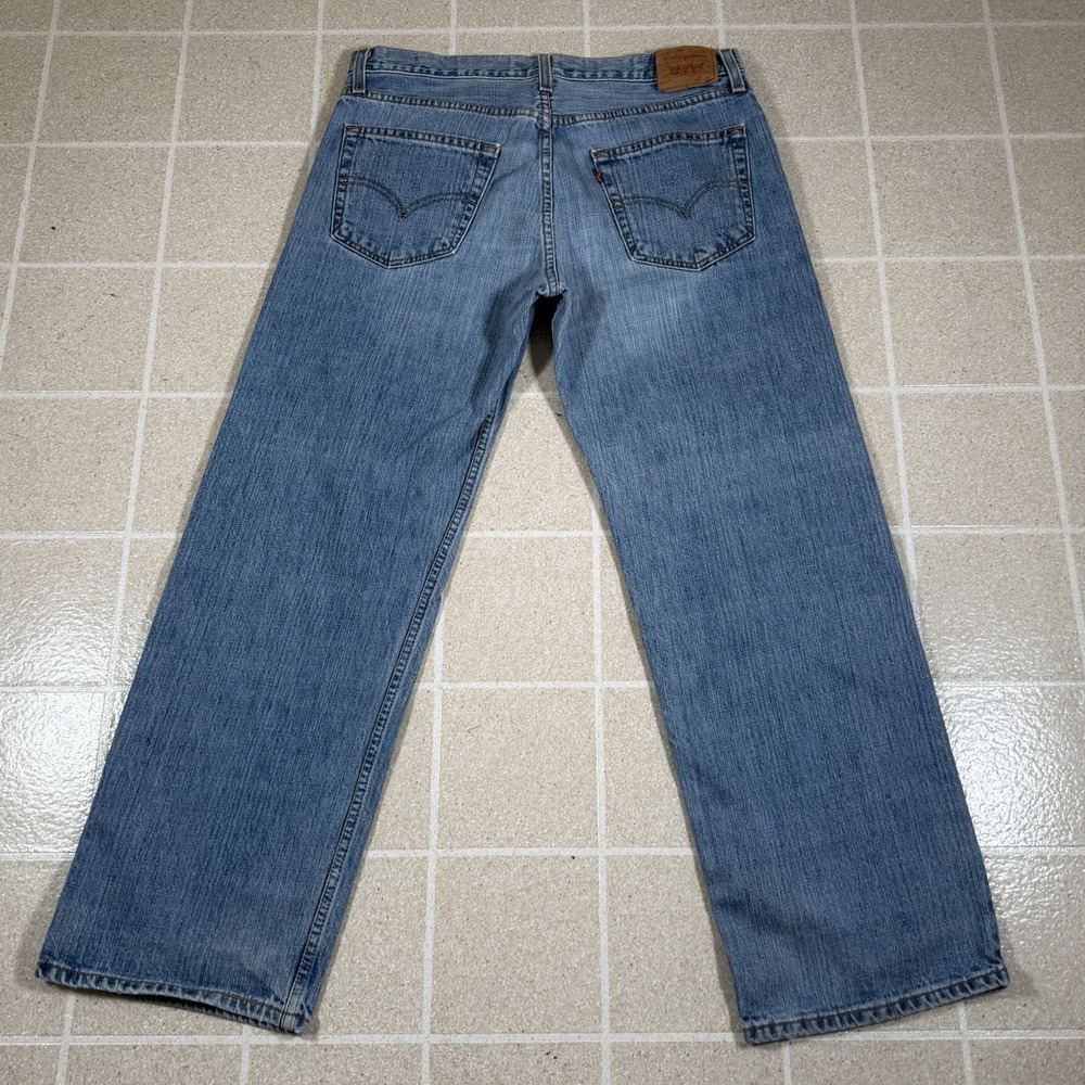 VTG Levi's 529 Low Rise Straight Baggy Cotton Denim Men Jeans 34x30 Blue Y2k